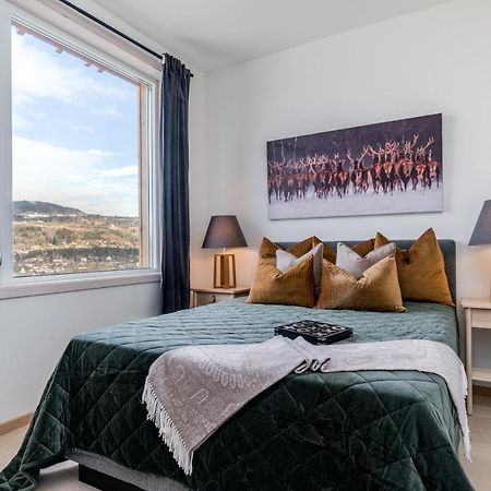 Mjos Tower Apartment - Lovely City View Sjusjøen المظهر الخارجي الصورة