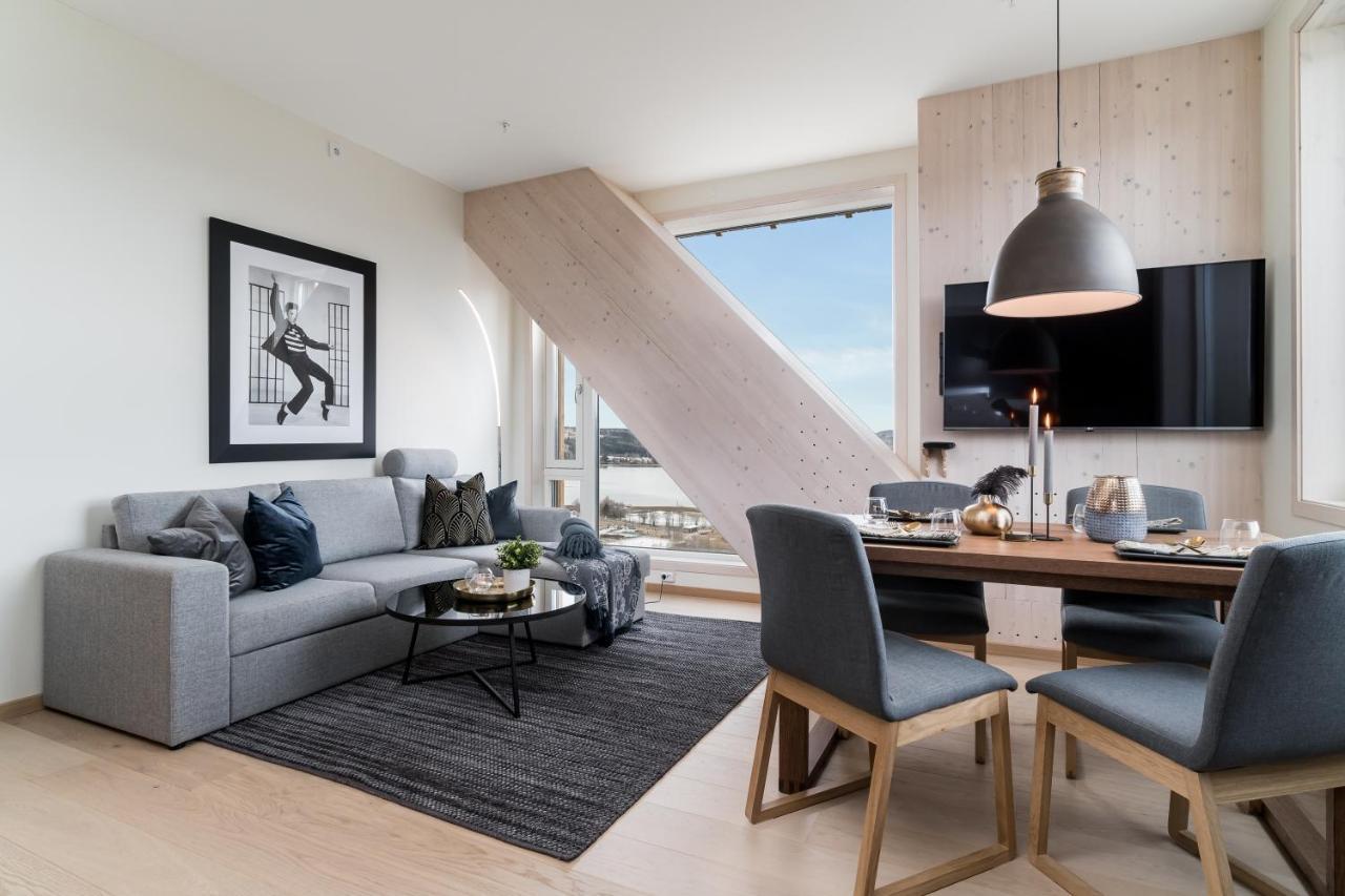 Mjos Tower Apartment - Lovely City View Sjusjøen المظهر الخارجي الصورة